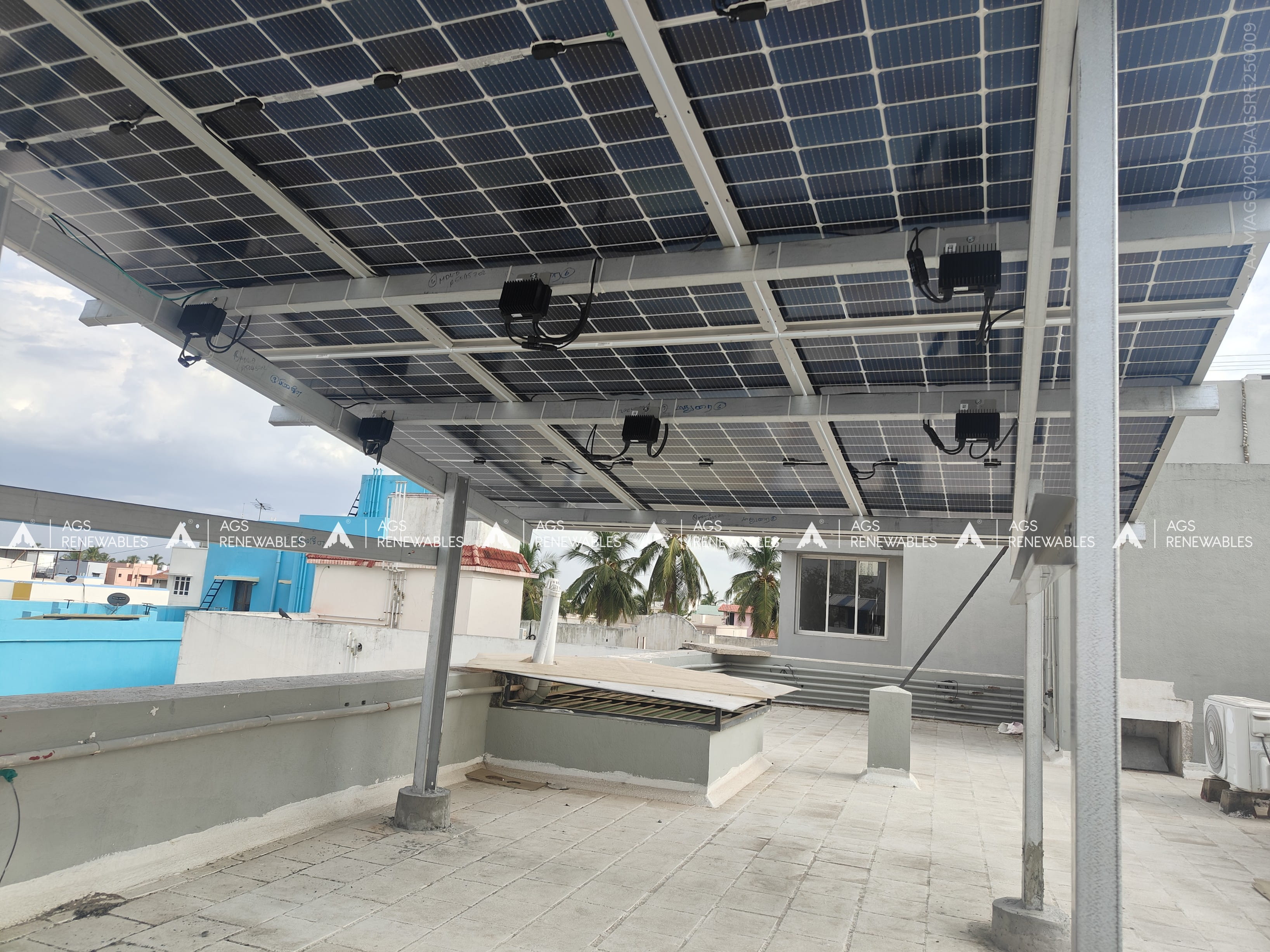 Rooftop solar installation in Madurai — residential